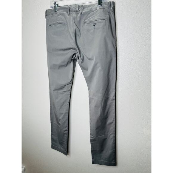 J Crew Khaki Gray 484 Stretch Chambray Trouser Pant Chino 34 / 32 - Picture 6 of 13